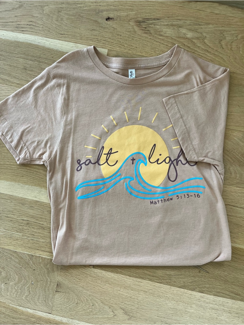 Salt + Light Short Sleeve Tee - Tan with Yellow Sun